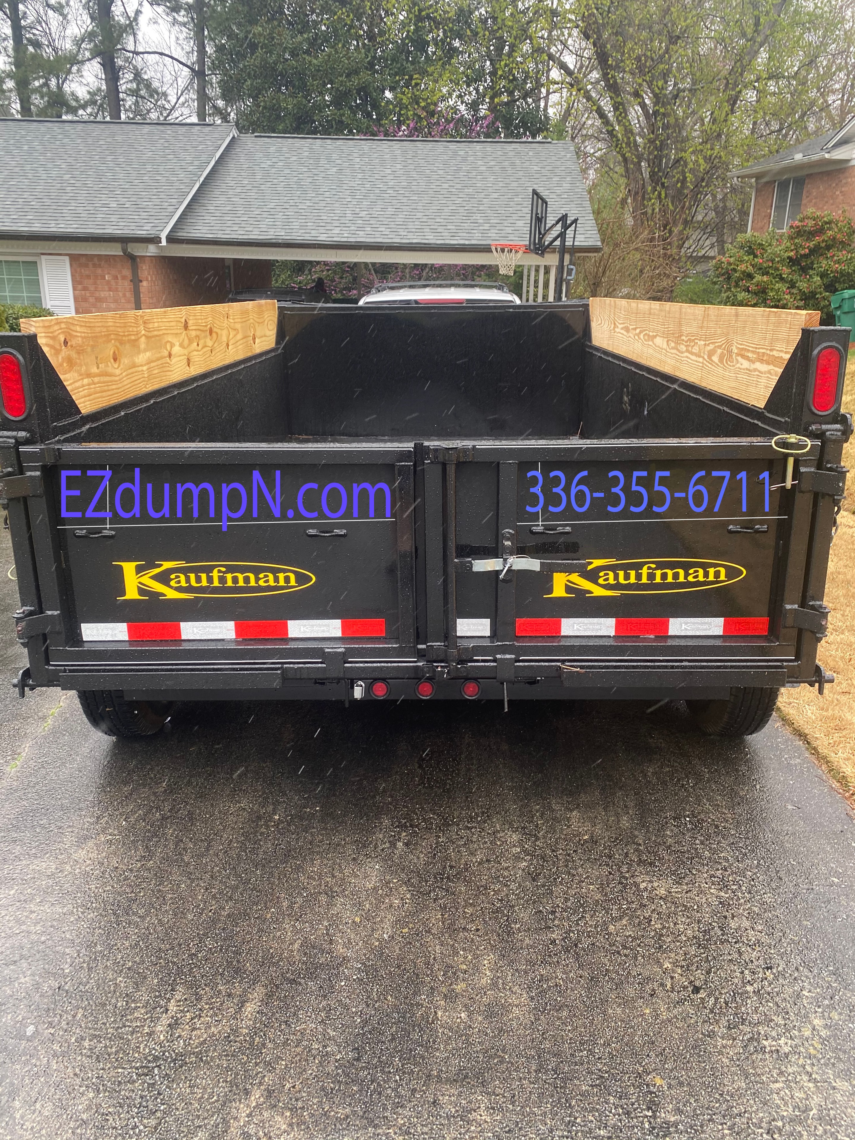 EZ Dump N trailer — rear view
